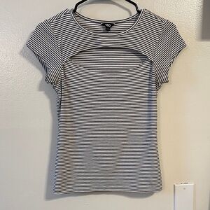 GBG striped cut out tee